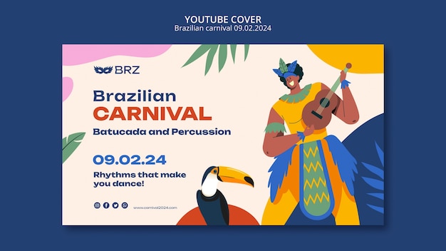 Gratis PSD carnavalsviering youtube cover