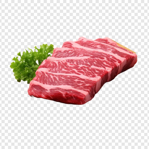 Carne de res de kobe aislada sobre un fondo transparente