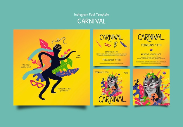 Gratis PSD carnival sjabloonontwerp