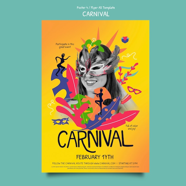 Gratis PSD carnival sjabloonontwerp