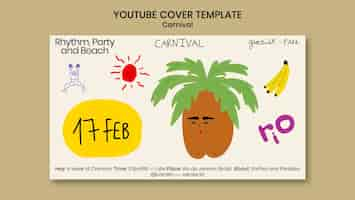 Gratis PSD carnival viering youtube cover sjabloon