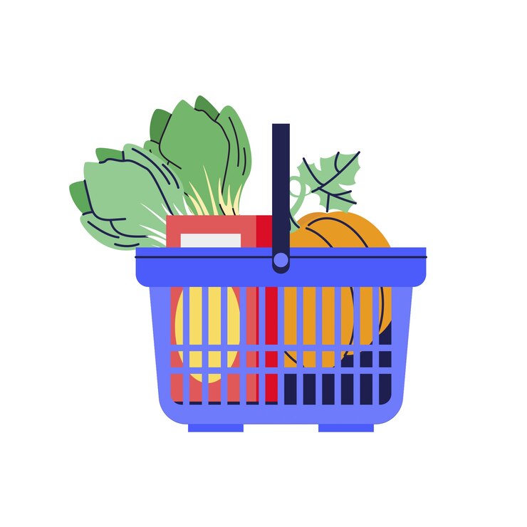 PSD gratuito carrello della spesa disegnato a mano isolato