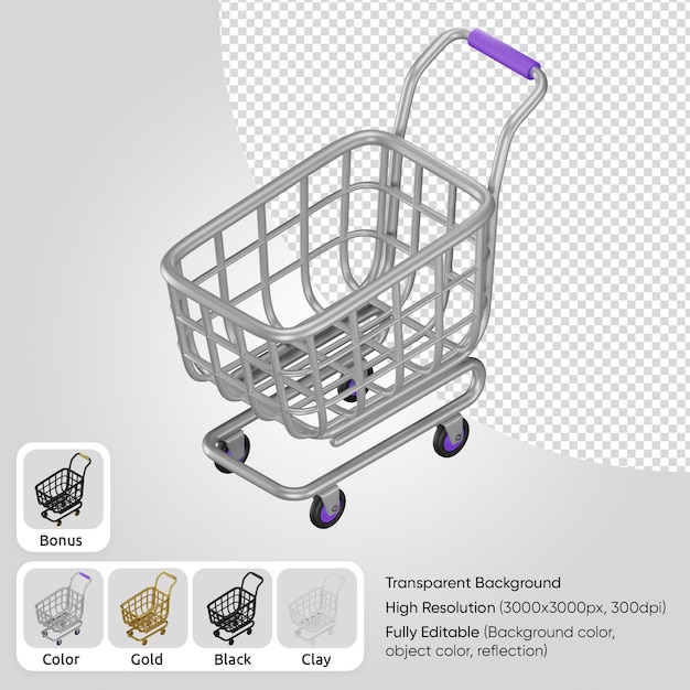carrito de compras 3d