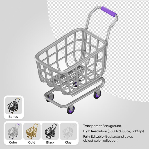 Carro de compras 3d