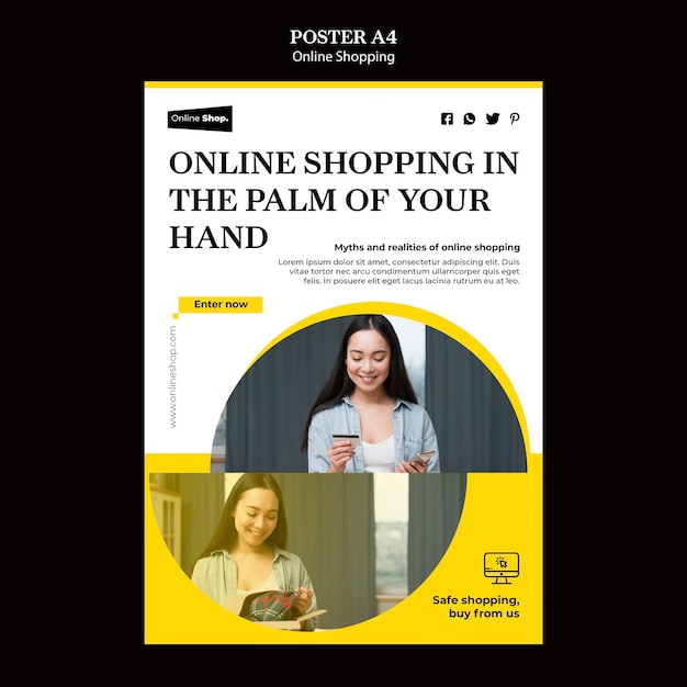 Cartel de compras en línea
