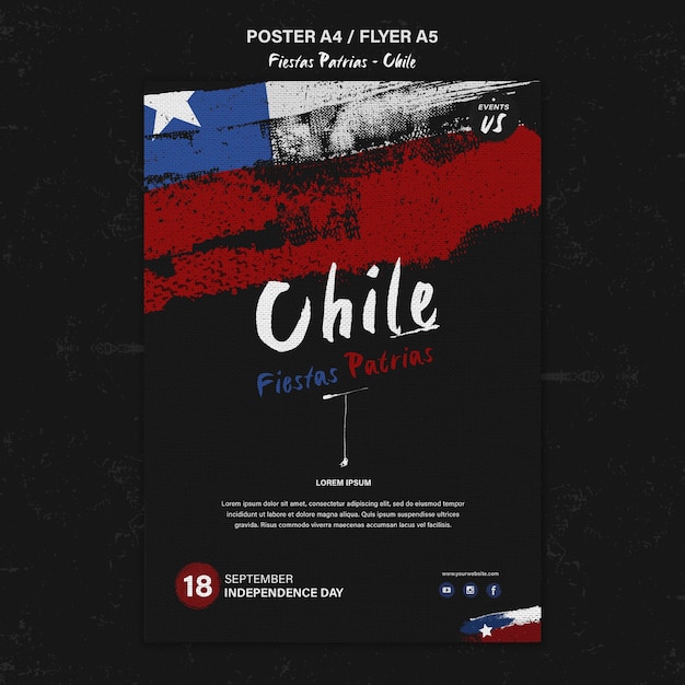 Cartel del día internacional de chile