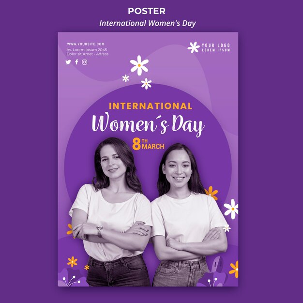 Cartel del día internacional de la mujer