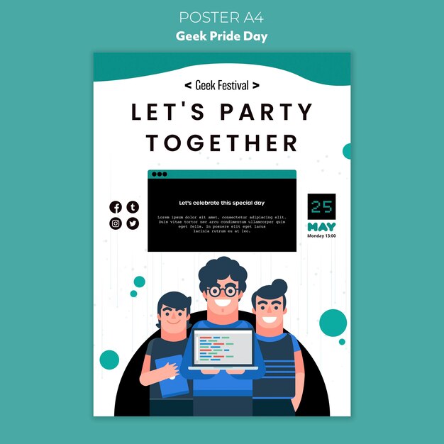 Cartel del día del orgullo geek