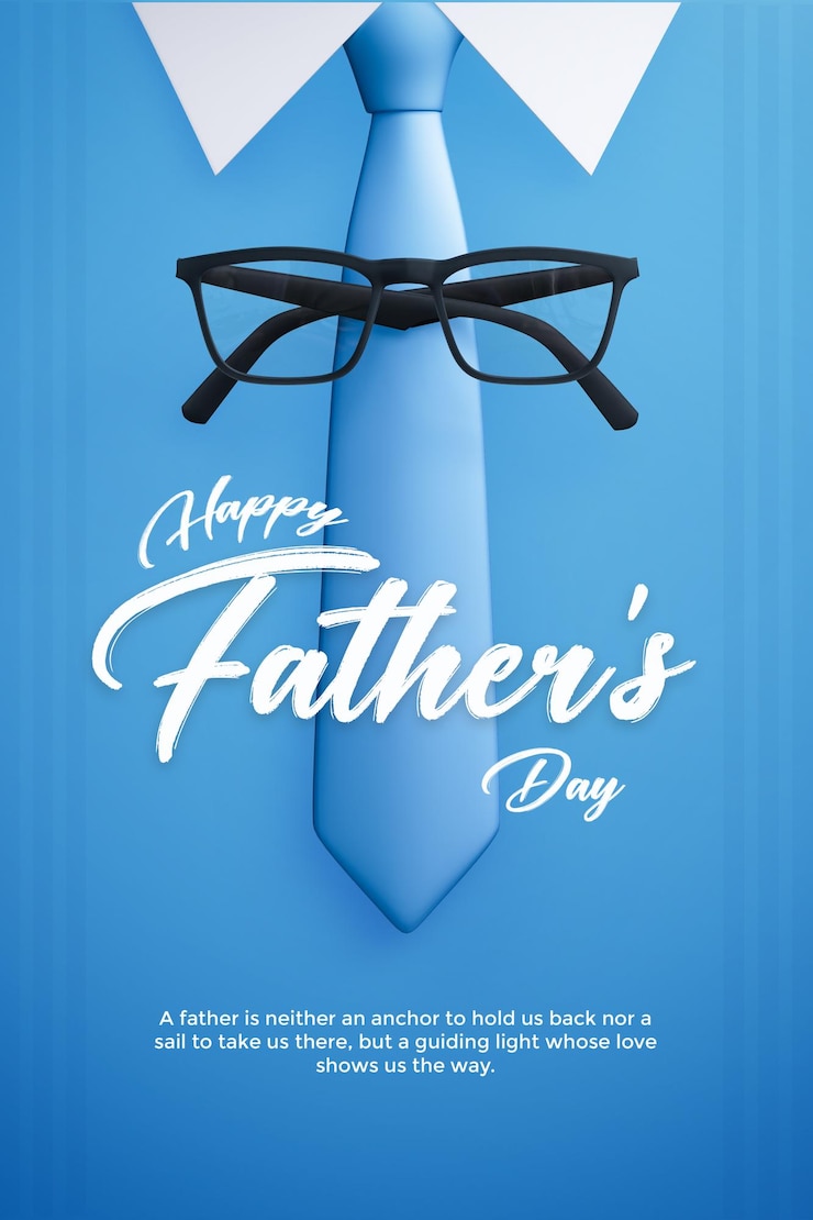 PSD gratuito un cartel para el día del padre con gafas.