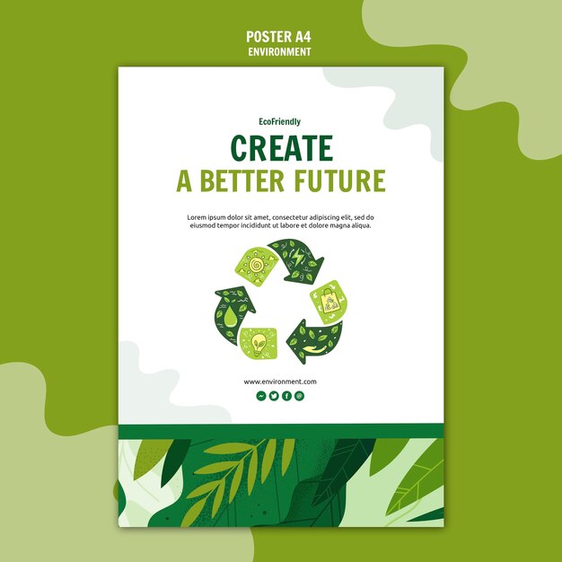 Cartel ecológico verde