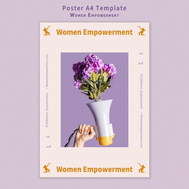 Cartel de empoderamiento de la mujer.