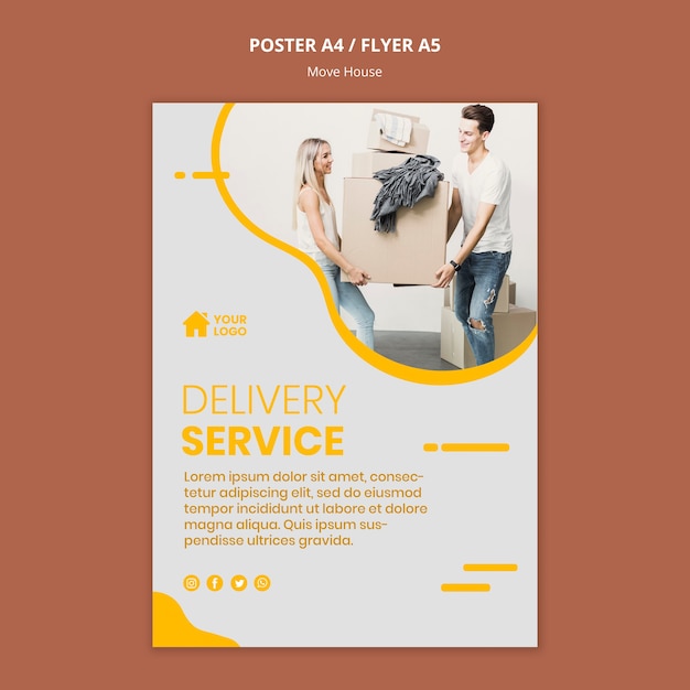 Cartel para empresa de mudanzas