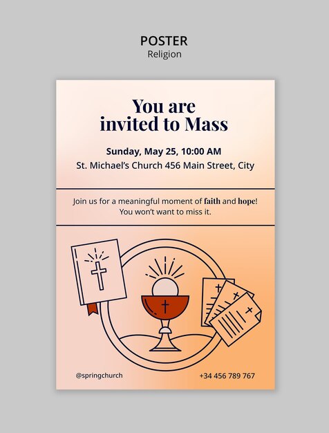 Un cartel de invitación masiva