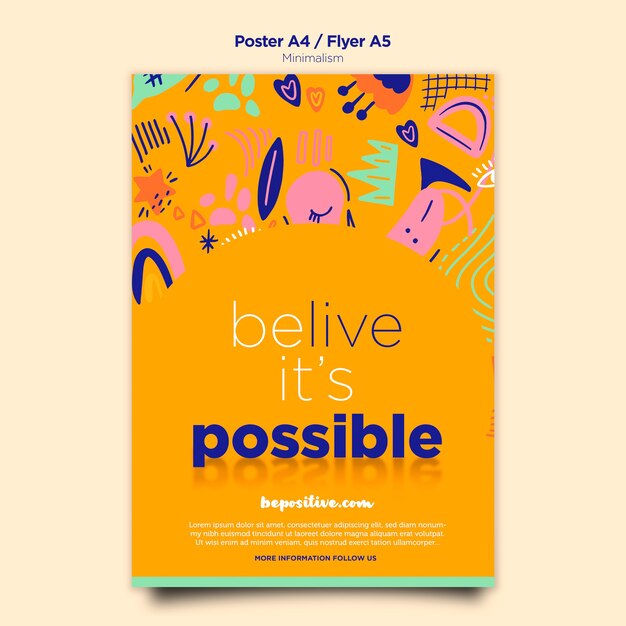 Cartel de mensaje de positivismo