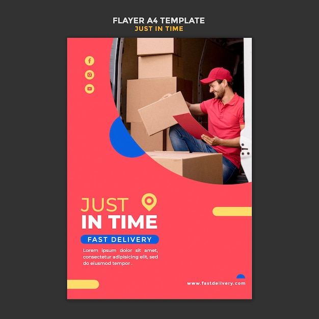 Cartel de plantilla de empresa de entrega