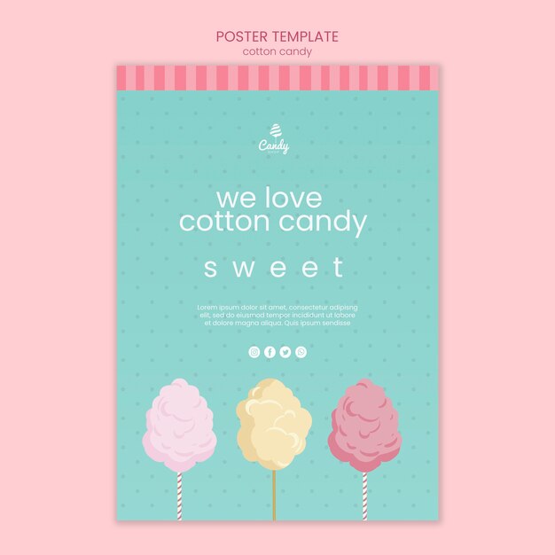Cartel de plantilla de tienda de dulces