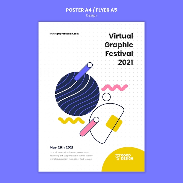 PSD gratuito cartel vertical para diseño gráfico