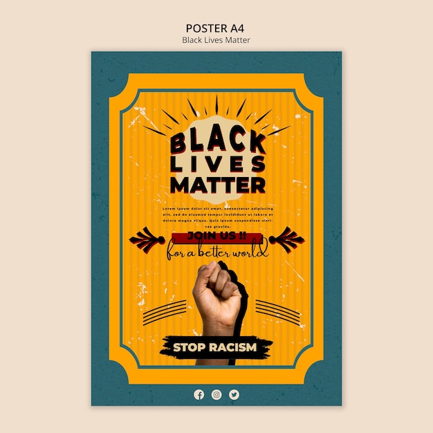Cartel para vidas negras importa