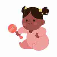 Gratis PSD cartoon baby illustratie