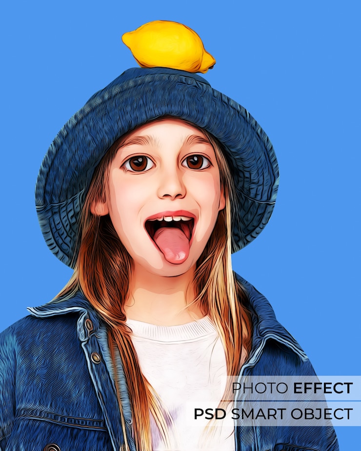 Gratis PSD cartoonfoto-effect