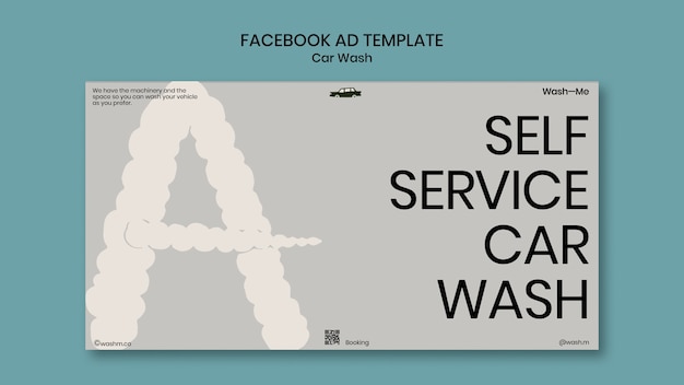Gratis PSD carwash service facebook-sjabloon