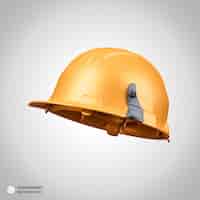 PSD gratuito casco para construcción icono aislado 3d render ilustración
