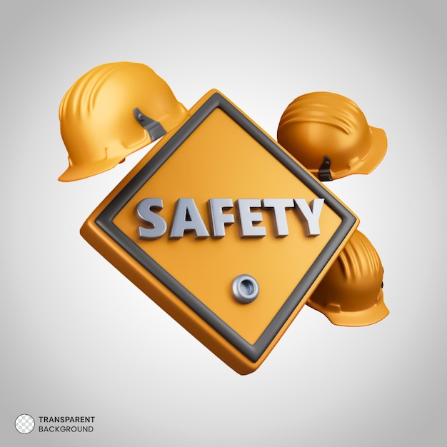 Casco para construcción icono aislado 3d render ilustración