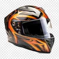 PSD gratuito casco de motocicleta de cara completa detallado aislado sobre un fondo transparente