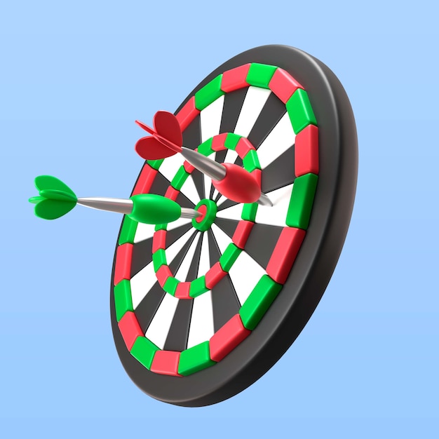 Gratis PSD casino darts pictogram render