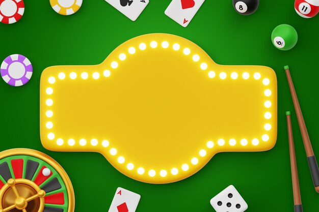 Casino verkoop lege banner achtergrond