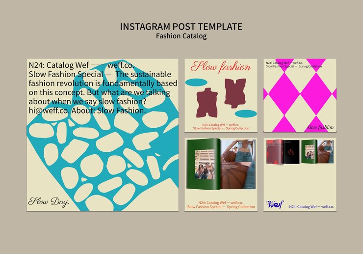 PSD gratuito catalogo di moda flat design post su instagram