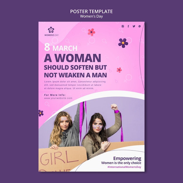 Celebra il modello di poster per la festa della donna