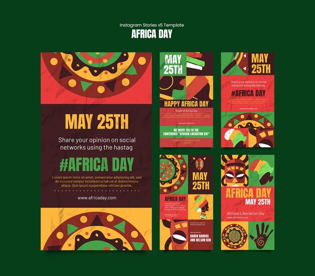 Celebración del día de África en Instagram