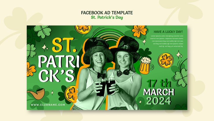 PSD gratuito la celebración del día de san patricio en la plantilla de facebook