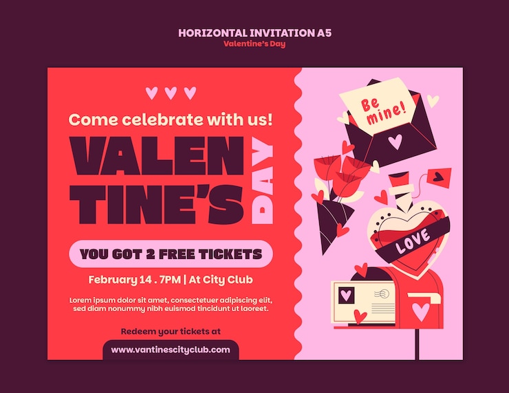 PSD gratuito celebración del día de san valentín