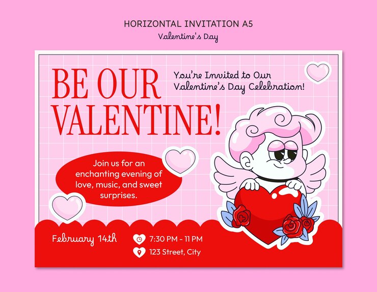 PSD gratuito celebración del día de san valentín