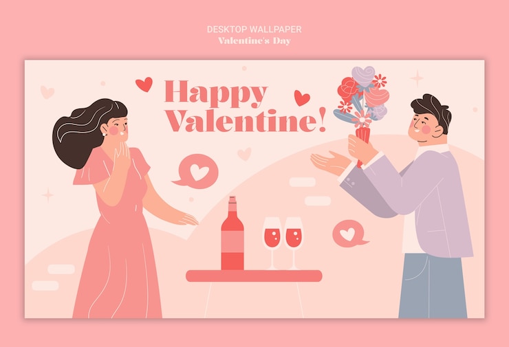 PSD gratuito celebración del día de san valentín