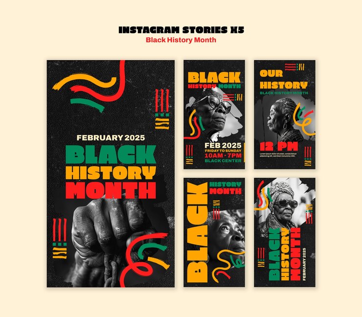 PSD gratuito celebración del mes de la historia negra