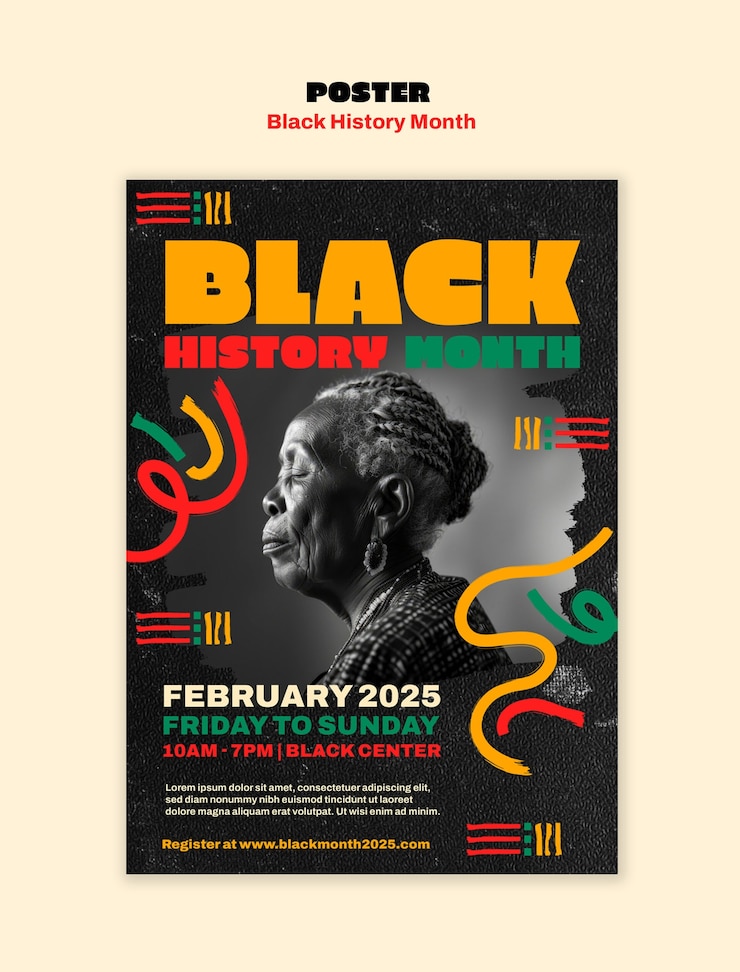 PSD gratuito celebración del mes de la historia negra