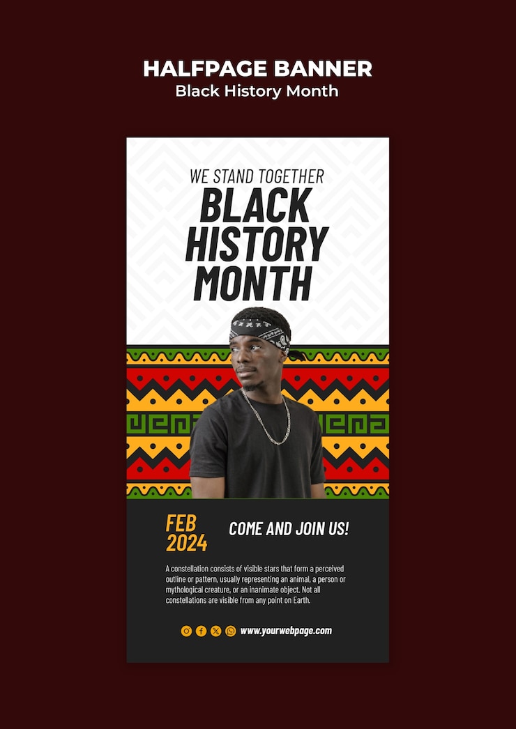 PSD gratuito celebración del mes de la historia negra