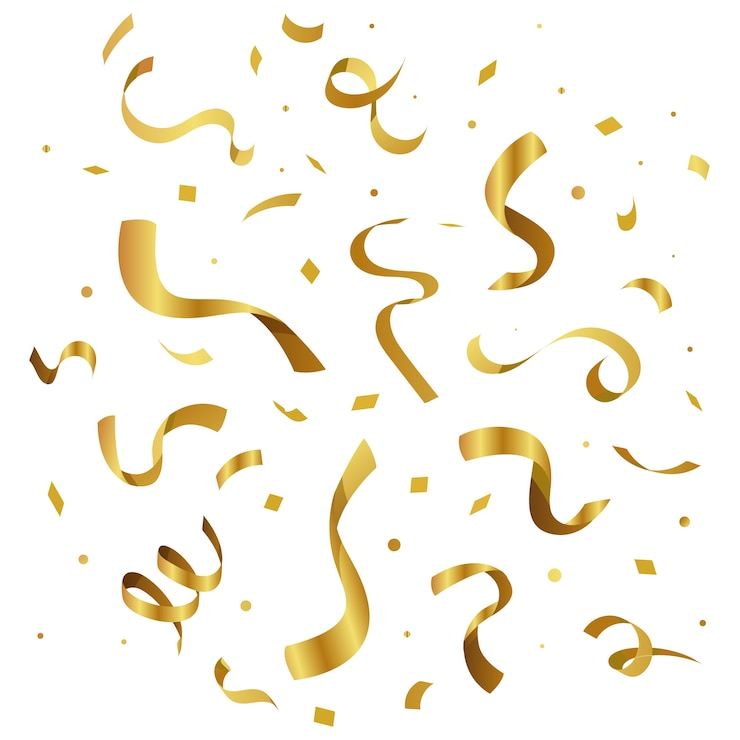 PSD gratuito celebrazione dei confetti isolata