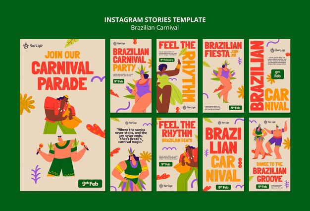 Celebrazione del carnevale brasiliano su Instagram