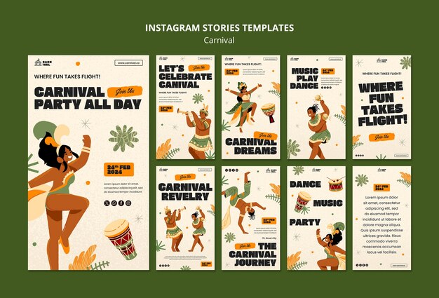 Celebrazione del carnevale su Instagram