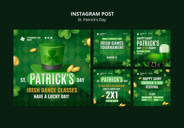 Celebrazione del giorno di San Patrizio post su Instagram.