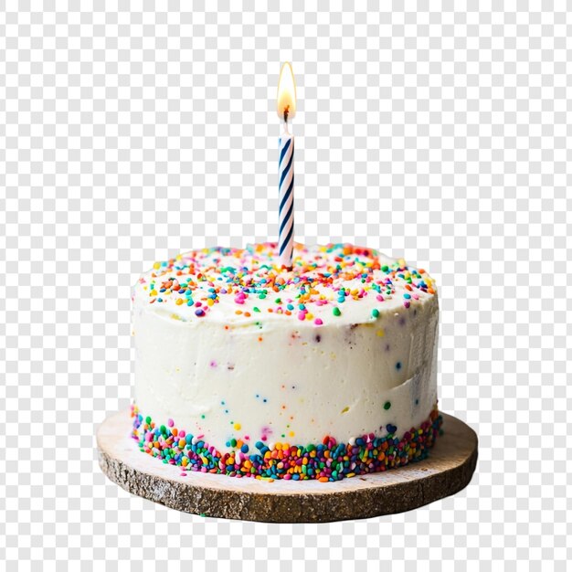 Celebrazione della torta di compleanno con una sola candela