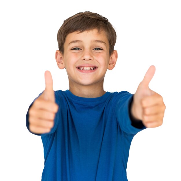 Cerca en el retrato de la expresión del niño