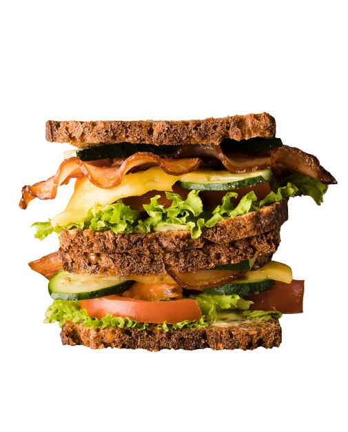 Cerca en el sándwich aislado