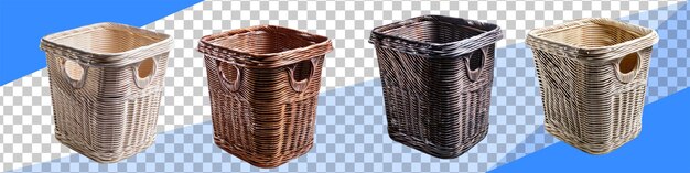 Cestas tejidas de colores para soluciones de almacenamiento