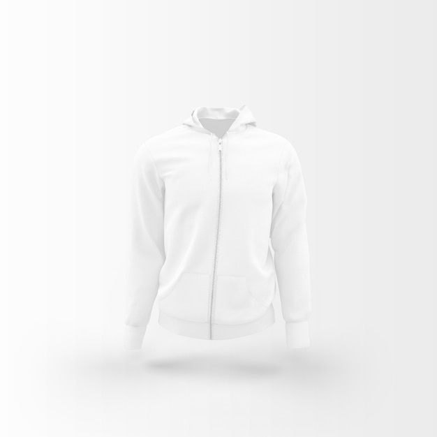 PSD gratuito chaqueta blanca flotando en blanco