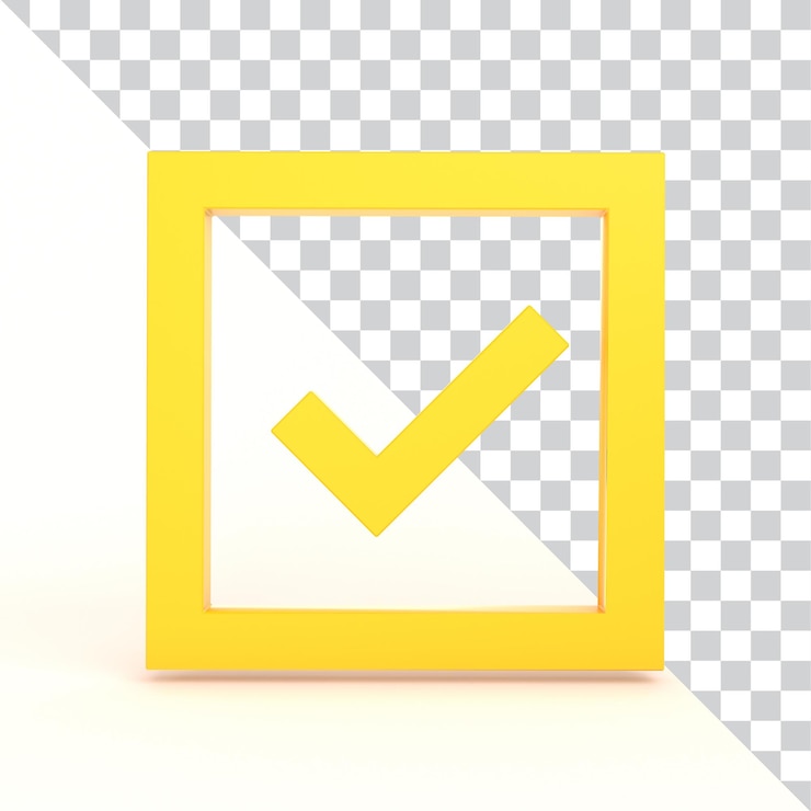PSD Gratis check mark button front side